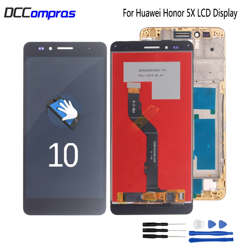 

For Huawei Honor 5X LCD Display Touch Screen 100% New Digitizer Assembly Replacement For Huawei GR5 5.5 inches KIW-L21 ScreenLCD