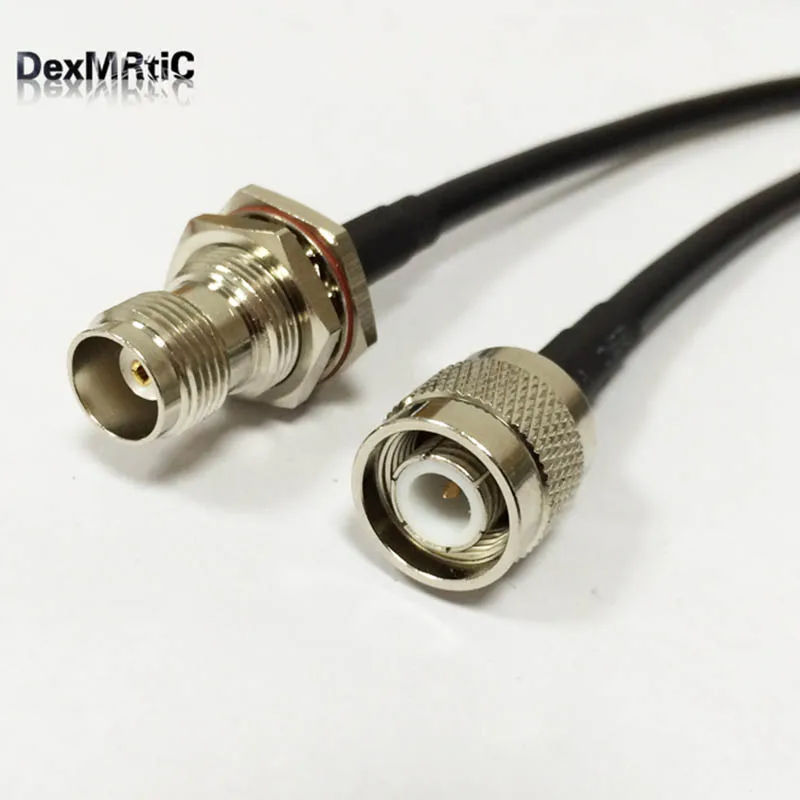 РЧ беспроводной маршрутизатор кабель TNC штекер к TNC женский переборка косичка кабель RG58 50 см/100 см