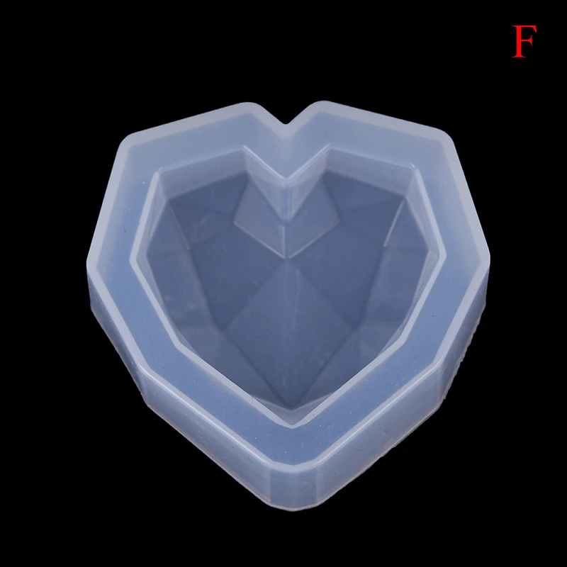 6 размеров 3D Сердце ароматический гипс штукатурка силиконовая форма «сделай сам» свечи смолы формы любовь силиконовая форма-сердце для украшения автомобиля - Цвет: F