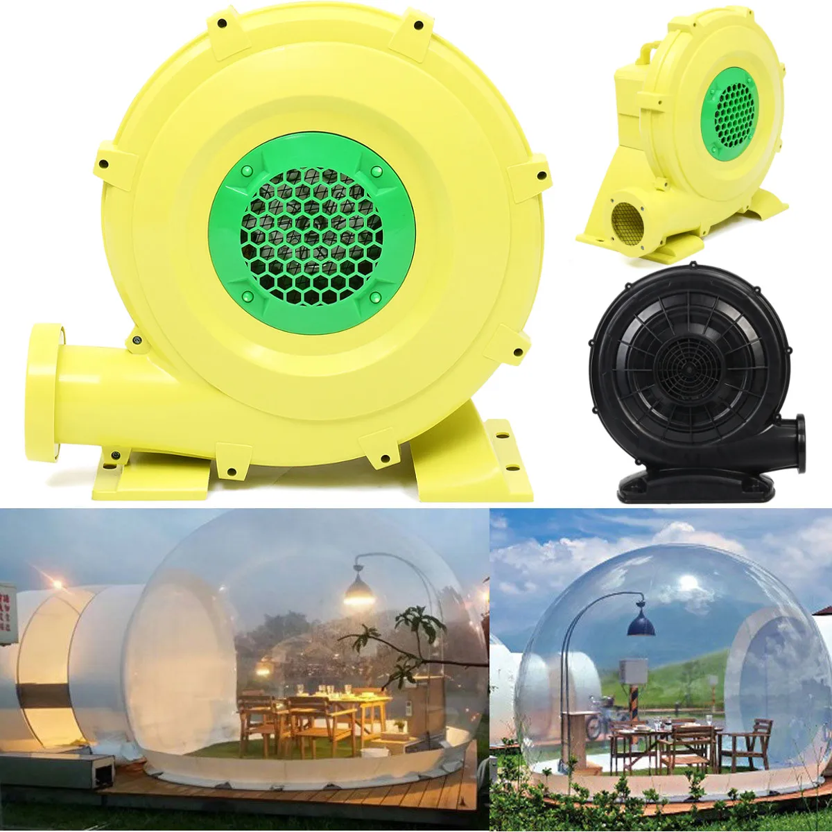 

110V/220V Outdoor Camping Inflatable Bubble Tent Pump Large DIY House Dome Camping Cabin Lodge Air Tent Electric Pump