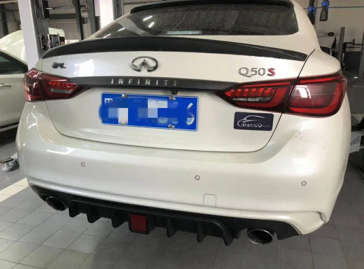 Задний спойлер для нового Infiniti Q50 Q50S высокое качество задний диффузор PP материал большой спойлер Q50 Q50S задней губ