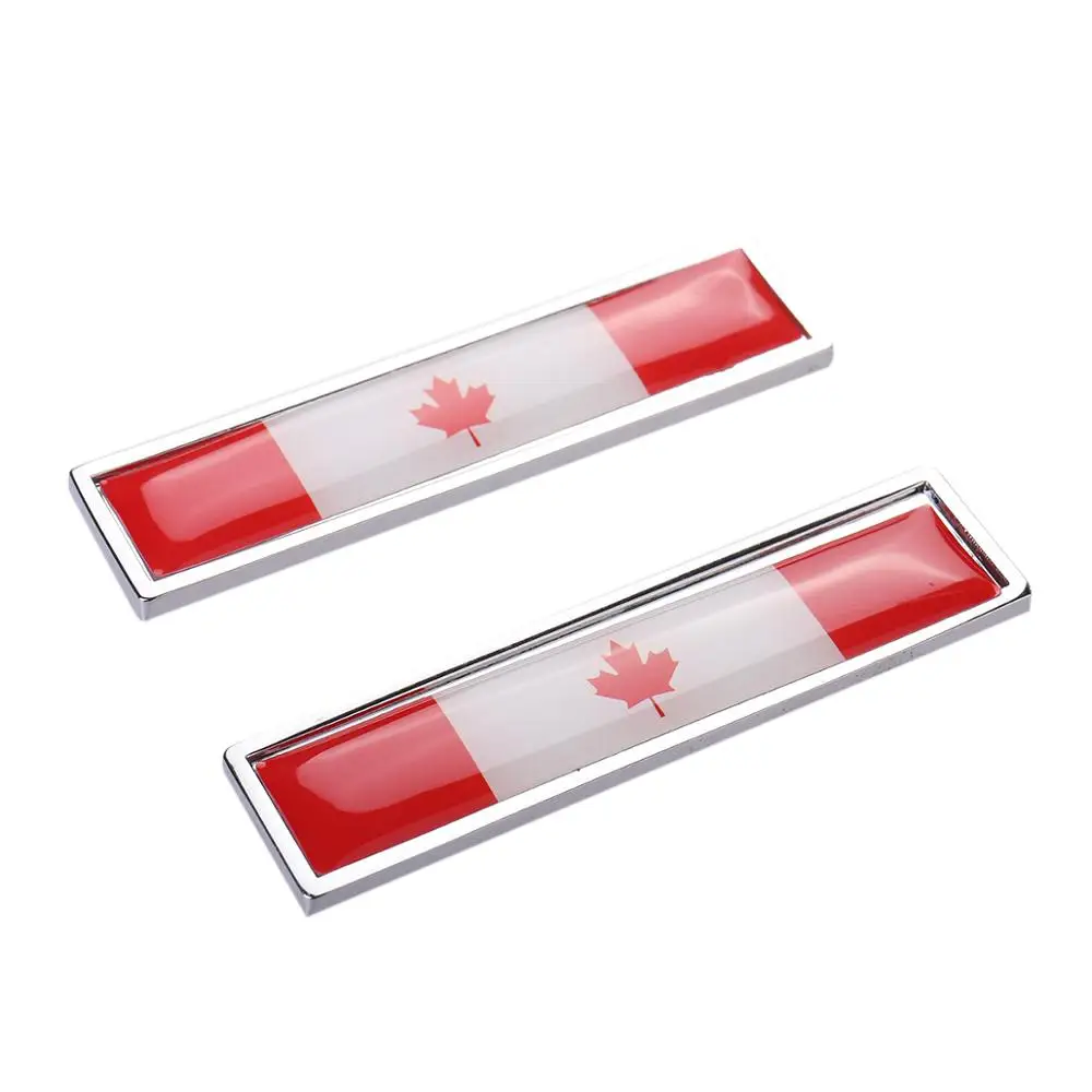 

1 Pair Country National Flag Canada Hot Metal Stickers Car Styling Motorcycle Accessories Badge Label Emblem Car Stickers