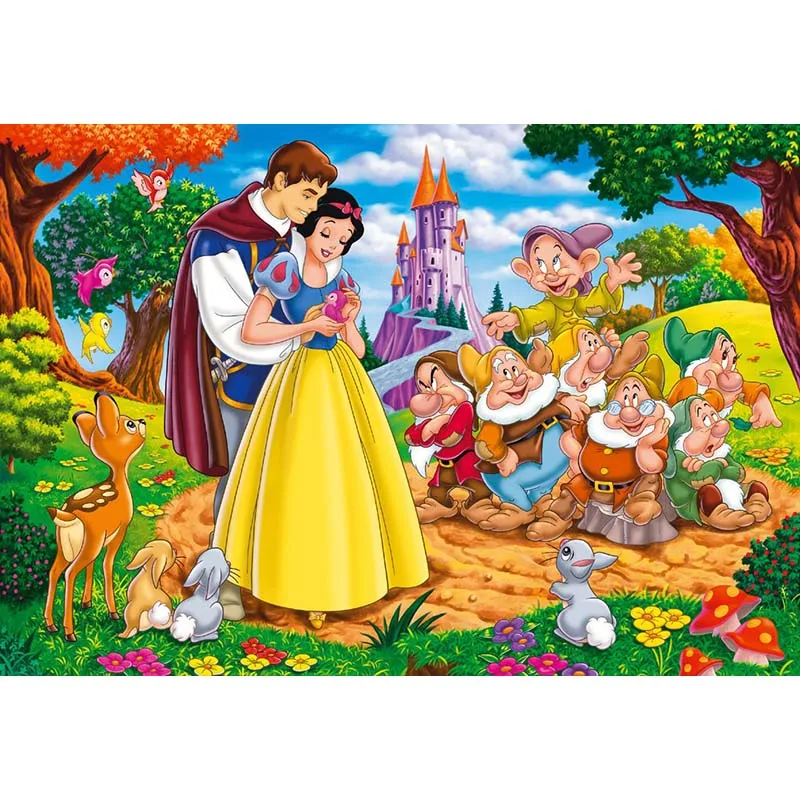 

5d Full Square Drill Diamond Painting Snow White And 7 Dwarfs Diamond Embroidery Child's Fairy Tale Cross-Stitch Home Decor Y39