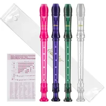 Сопрано рекордер 8 отверстий длинная флейта немецкий стиль C Ключ Красочный прозрачный рекордер s музыкальный инструмент для студентов начинающих