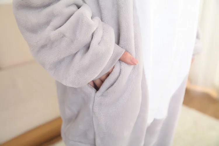 Пижама кигуруми HKSNG с животными для взрослых серая бегемотом мультяшная розовая