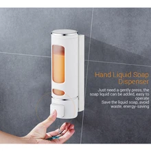 Soap-Dispenser Pump Bathroom-Bottle Double-Soap Kitchen Liquid Plastic 400ML Wall Single