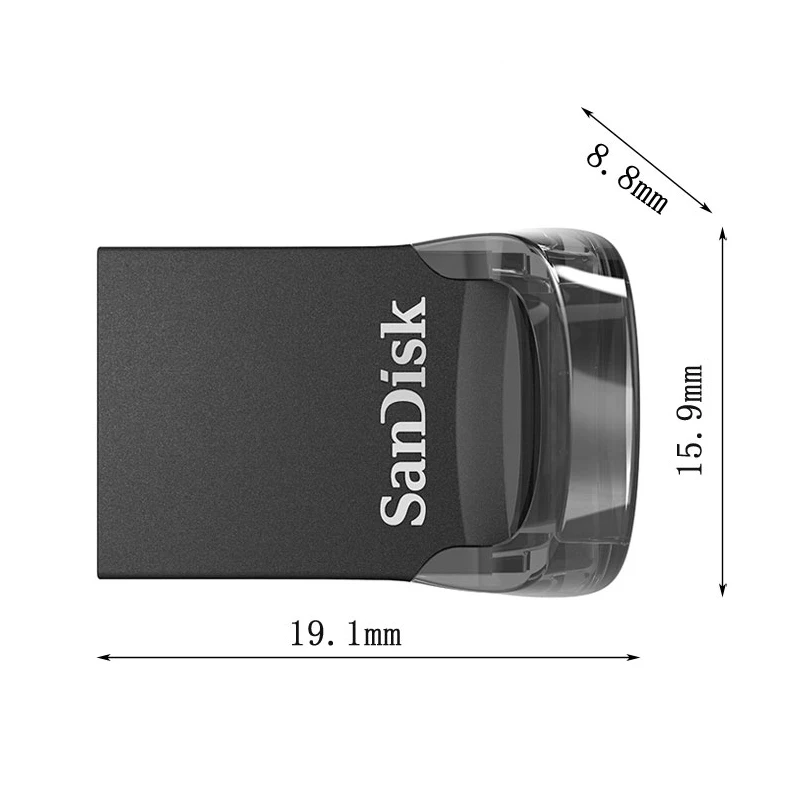 Двойной Флеш-накопитель SanDisk Ultra Fit USB флэш-накопитель USB 3,1 CZ430 64 Гб 128 ГБ 256 ГБ мини USB3.1 флеш-накопитель до 130 МБ/с. высокое Скорость USB флешки 16 Гб оперативной памяти, 32 Гб встроенной памяти