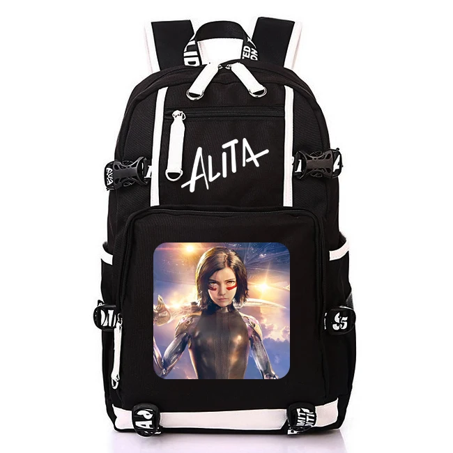 

Alita Battle Angel Super Hero Movie Backpack Student School Bags for Men Woman Alita Battle Angel Rucksack Mochila Bag Backpack