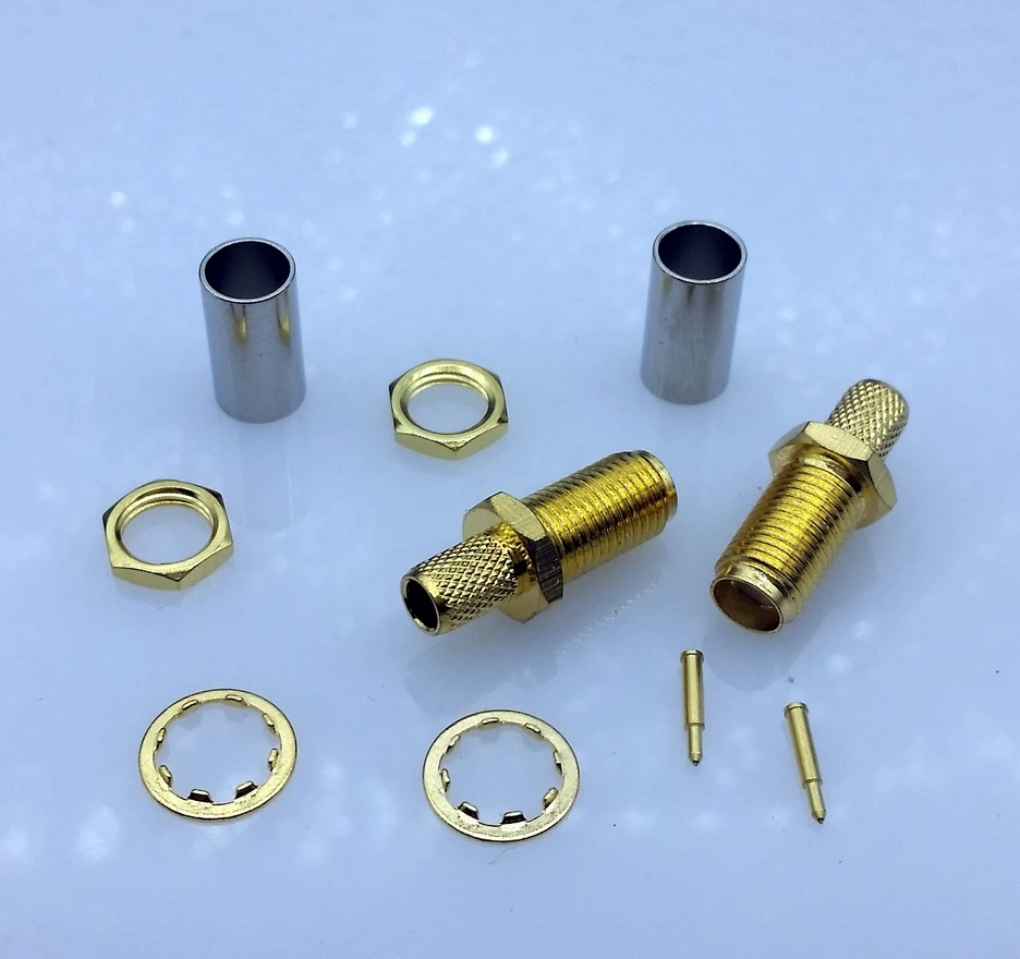 Rpsma Male Connector With Nut And Gasket For 503 Rg58 Rg142 Lmr195