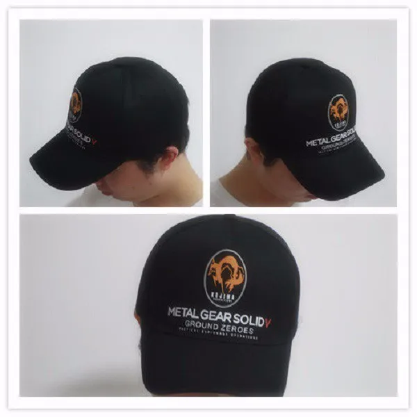 Metal Gear Solid V 5 Ground Нули MGS5 Фокс Логотип Cap Коллекция Шляпа Регулируемые Snapback Бейсболка Черный Цвет