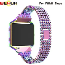 Stailess Steel Loop Strap Metal Frame watchband Replacement Strap wrist band for Fitbit Blaze Watch Band Magnetic Lock Bracelet v moro genuine leather watch band for fitbit blaze replacement band metal frame wrist strap for fitbit blaze