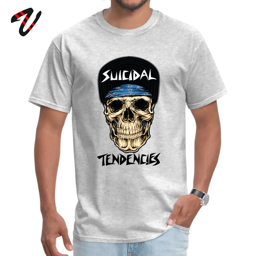 

suicidal tendencies skull T-Shirt Normal Ajax Sleeve Coupons O-Neck Military Fabric Tops Shirts Tops & Tees for Men Labor Day