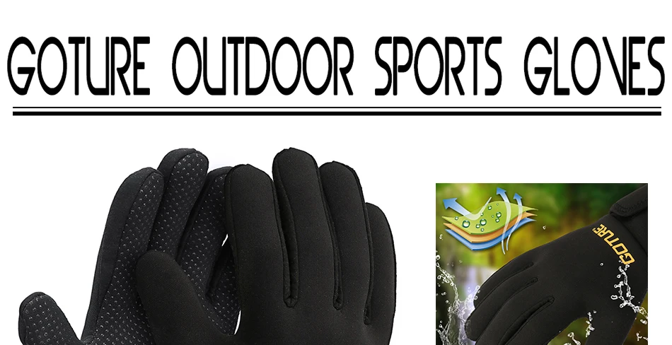 Goture Спорт на открытом воздухе перчатки противоскользящие дышащие изоляционные перчатки L XL Рыбалка/Альпинизм/Велоспорт