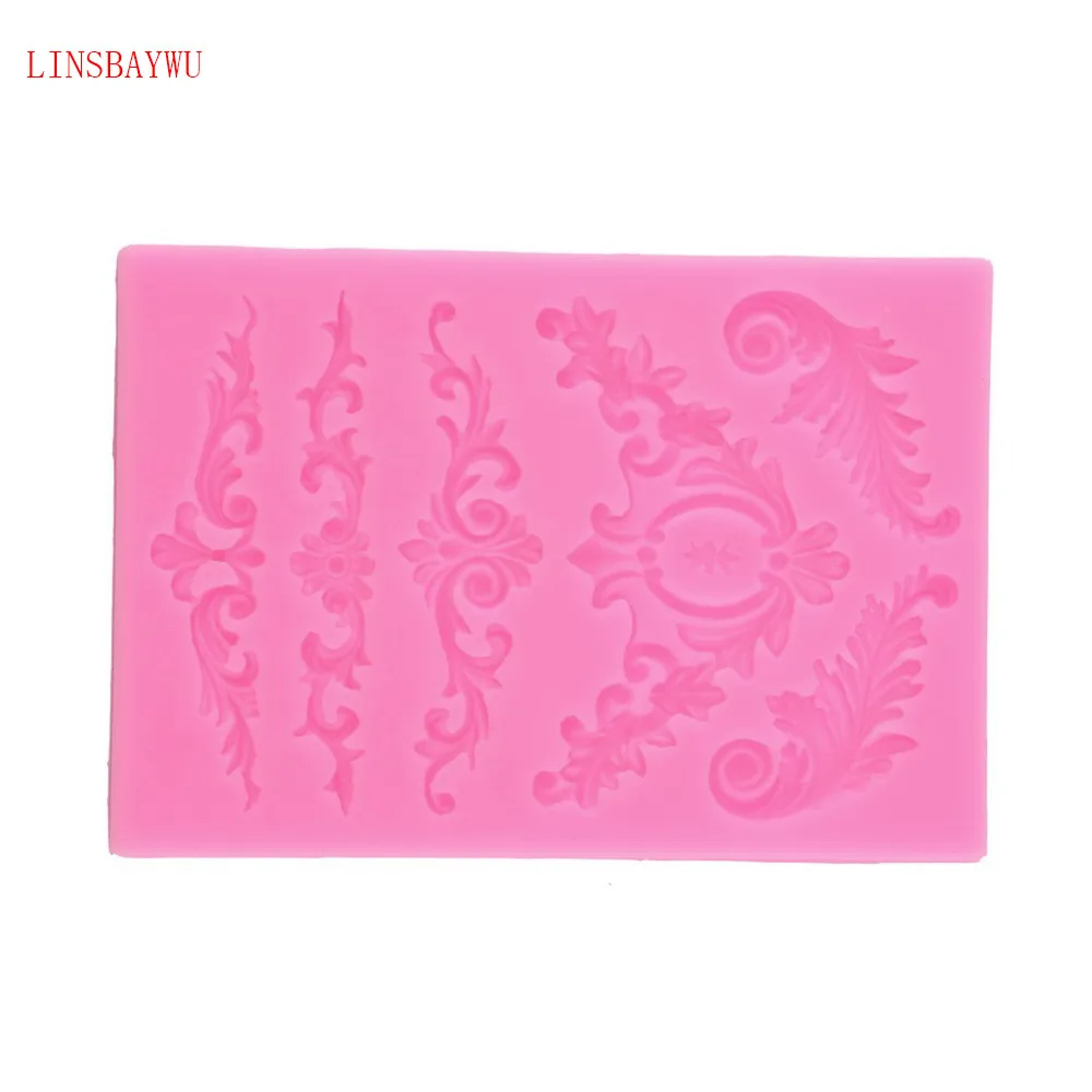 

LINSBAYWU 3D Silicone Mat Fondant Cake Chocolate Decorating Styling Tools Kitchen Silicone Lace Mold Beautiful Flower Pattern