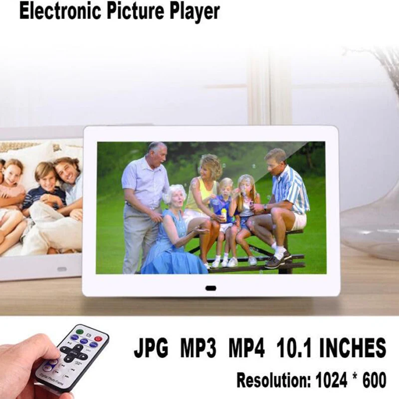 10," HD Цифровая фоторамка картина мульт-медиаплеер MP3 MP4 будильник для подарка