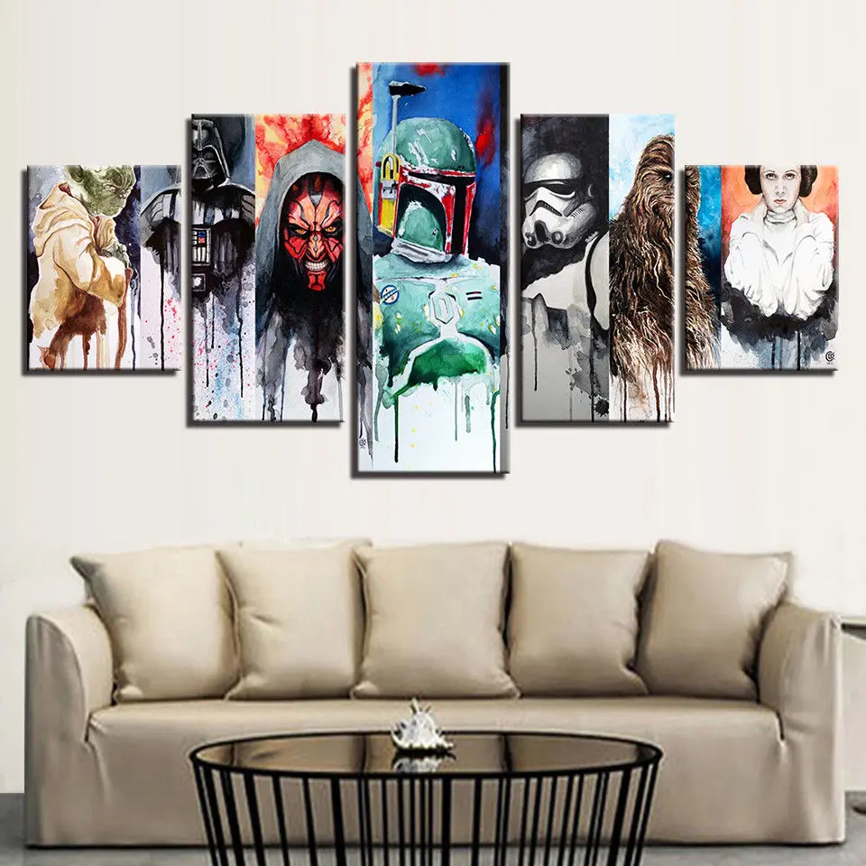 Modern Wall Art Canvas Painting Poster Movie Star Wars For