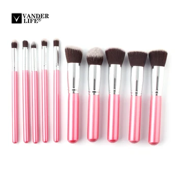 

VANDER LIFE 10Pcs Professional Makeup Brush Set Beauty Make Up Cosmetics Kit Eyeshadow Foundation Blusher Tools Make Up Tools