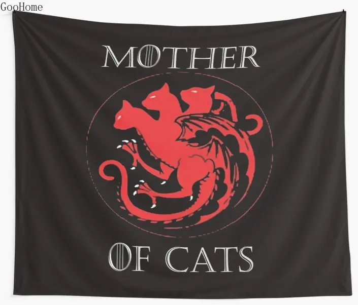 

MOTHER OF CATS-GAME OF THRONES Wall Tapestry Cover Beach Towel Throw Blanket Picnic Yoga Mat Home Decoration