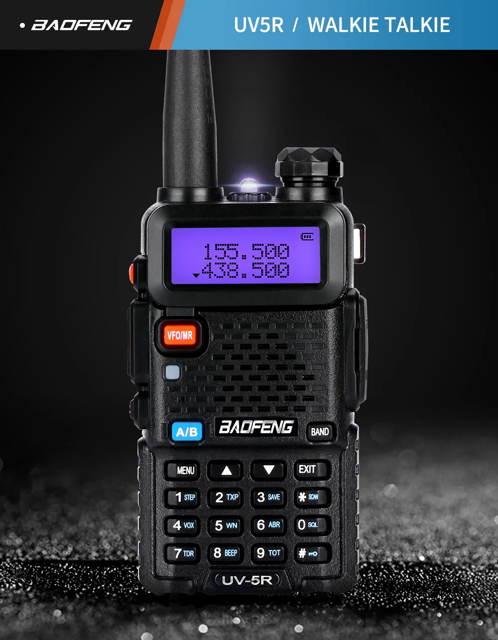 BaoFeng рация UV-5R двухсторонняя cb радио обновленная версия baofeng uv5r 128CH 5 Вт VHF UHF 136-174 МГц и 400-520 МГц