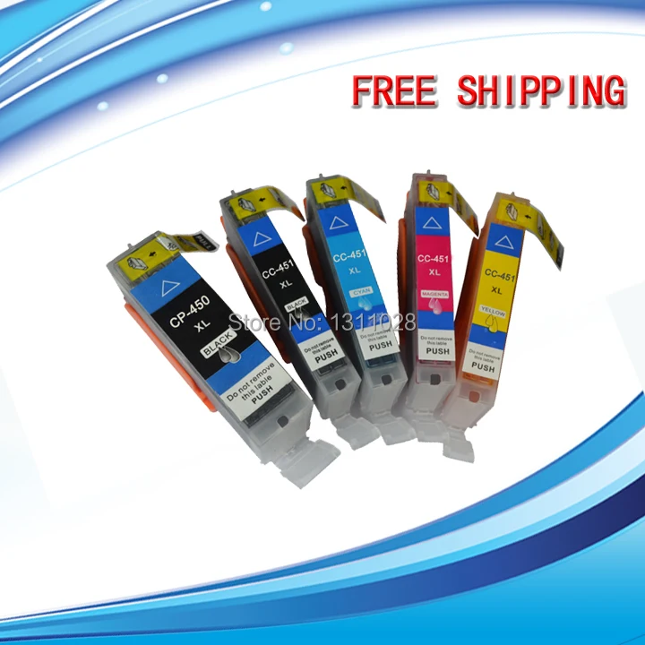 

Free Shipping 15 PCS 3 SETS of pgi-450 cli-451 for canon PIXMA MG5440/6340/Ip7240/MX924