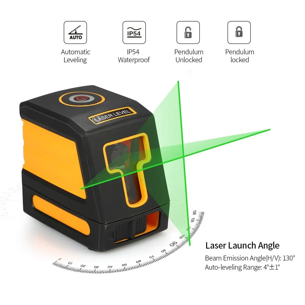 Shake-proof самонивелирующийся лазер для выравнивания уровня инструмента зеленый лазерный нивелир устройство для строительства интерьера украшения