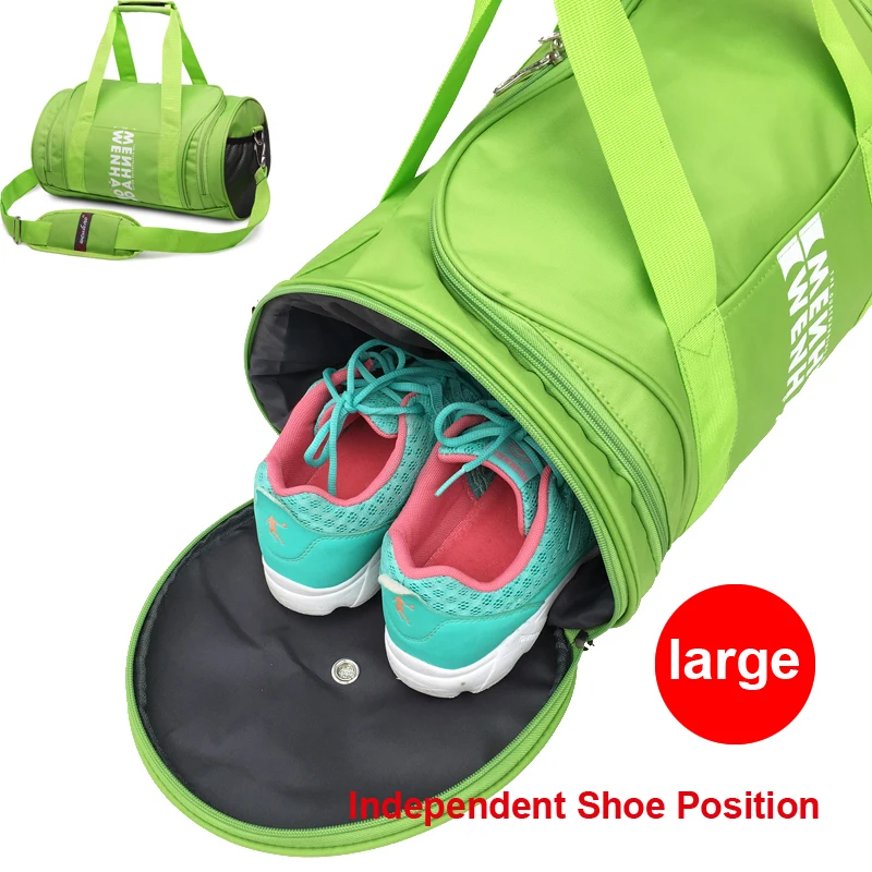 Gym Bag, Duffel Bag, Sports Gym Bag for Women and Men with Shoe Compartment - Цвет: Green Shoe L2