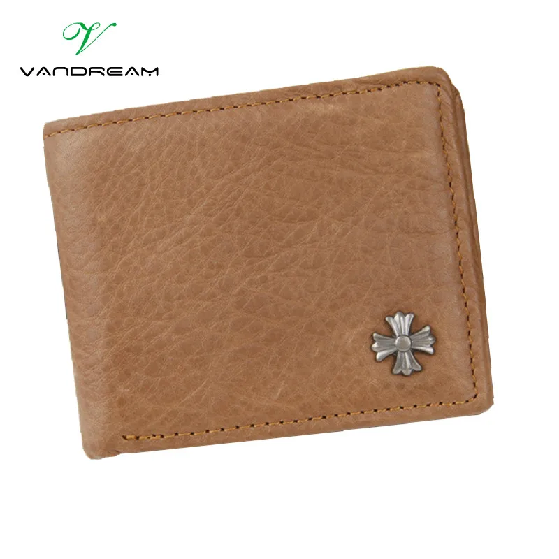

Cowhide Genuine Leather Men Wallets Famous Brand Design Brown Wallets Purse Long/Short Purse Male Business 2016 New High Quality