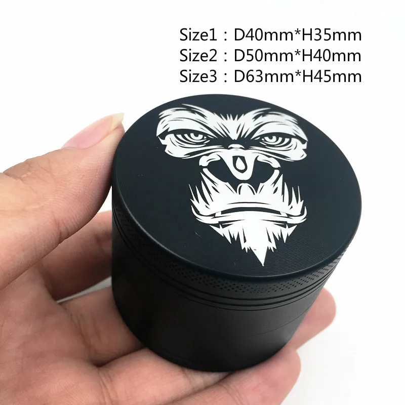 

4Layer 50mm Herb Tobacco Spice Grass Grinder Smoke Crusher Hand Crank Muller Mill Pollinator chicha Smoking Accessories
