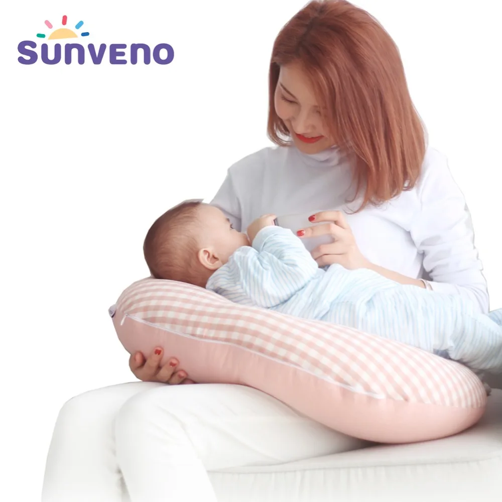 

Sunveno Breastfeeding Nursing Pillow Baby Feeding Pillow Pregnant Women Waist Pad Baby Learn to Sit Multi-functional Pillow