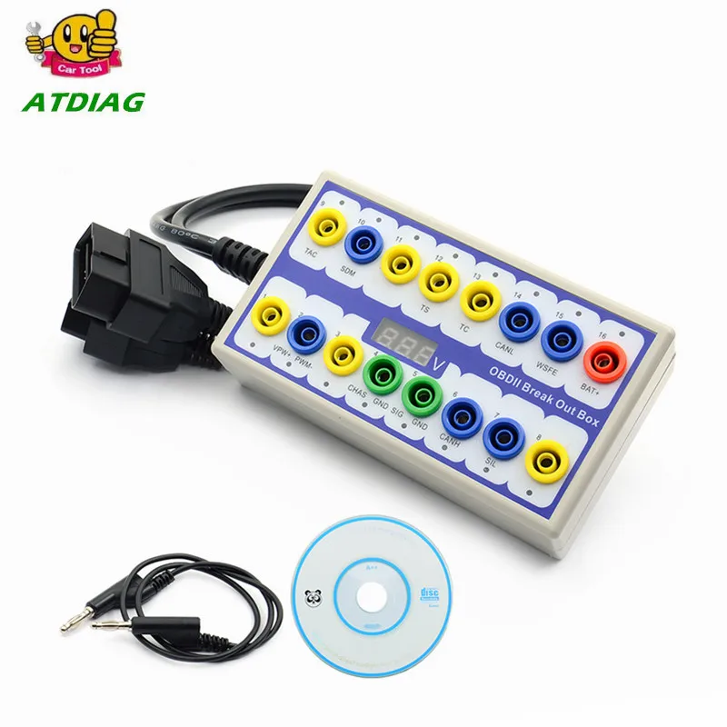 

Newly Auto Car OBD 2 Break Out Box OBD2 Breakout Box OBD OBDII Protocol Detector Diagnostic Connector Detector