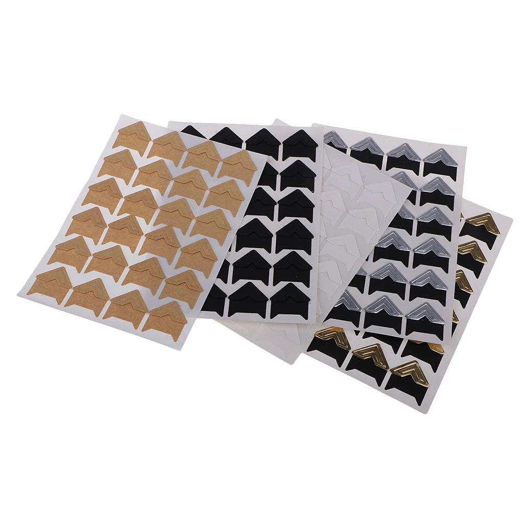 5 Sheets Self Adhesive Photo Album Scrapbook Corner Protector Decorative Stickers #1