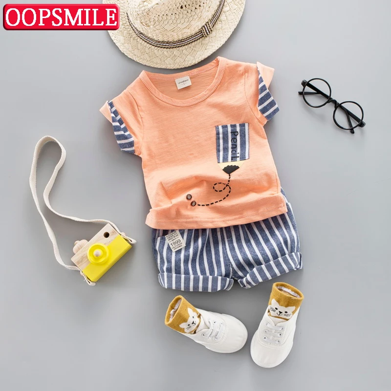 

2019 Summer Toddler Infant Clothing Sets Baby Girls Boys Clothes Suits T Shirt Shorts Kids Children Costume