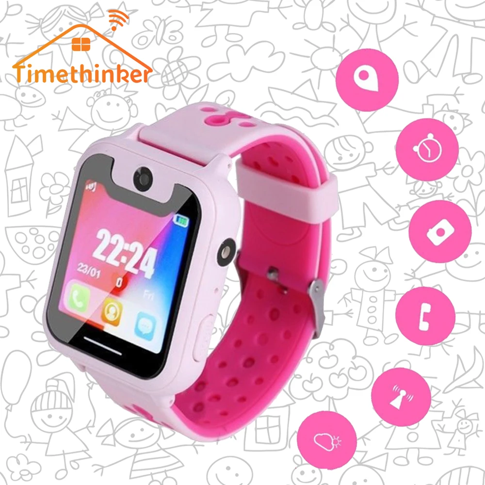 

Timethinker S6 Kids Smart Watch with Camera Children Smartwatch Relogio SIM Card SOS Call Location Tracker PK Q528 Q50 Q90