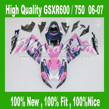 

100%NEW Fairings for SUZUKI GSXR 600 06 07 GSXR 750 06 07 GSX-R600 GSX-R750 2006 2007 purple blue black fairing kits #12avv
