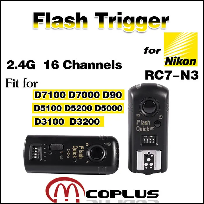 MK RC7 N3 16 Channels Wireless Remote Speedlite Flash Trigger