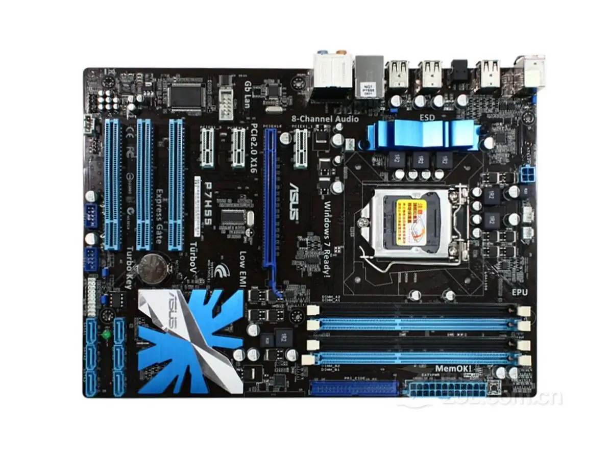

ASUS used original P7H55 Socket LGA 1156 DDR3 16GB support I3 I5 I7 Mainboard H55 desktop motherboard 90%new
