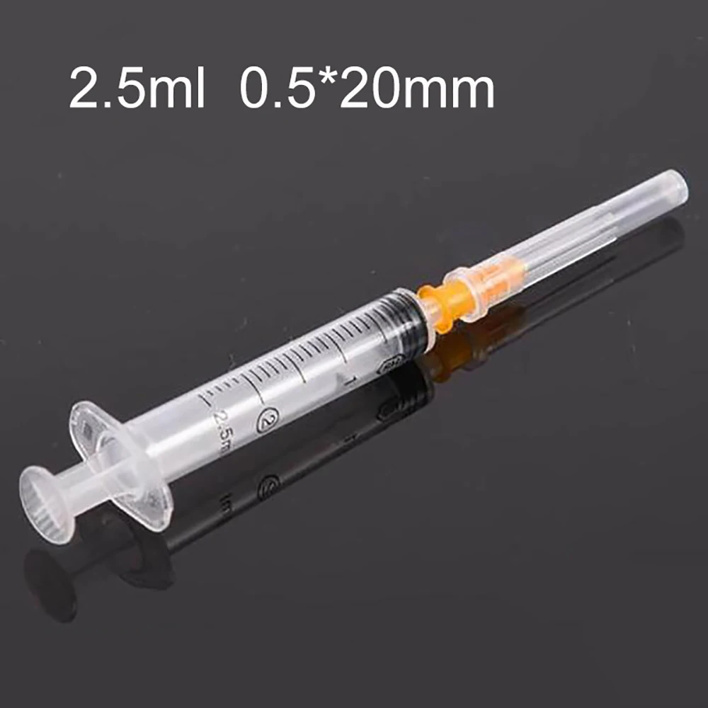 Disposable Plastic Syringe With Needle Mixed Size 1ml ,2ml(2.5ml