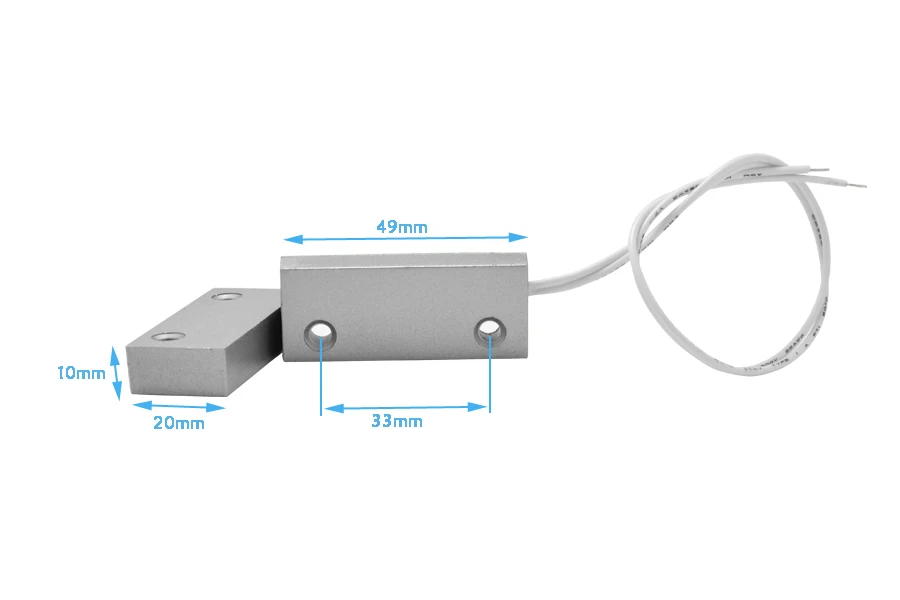 1 шт. детектор сигнализации для открытия двери из цинкового сплава, нормально закрывающийся магнитный датчик для домашней безопасности, магнитный переключатель управления огнем