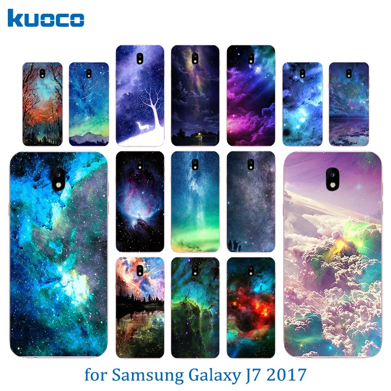 For Galaxy J7 2017 Phone Case Soft TPU Starry Sky Pattern Capa for EU J730 730 J730F/DS J730FM/DS SM-J730FM Protect Shell |