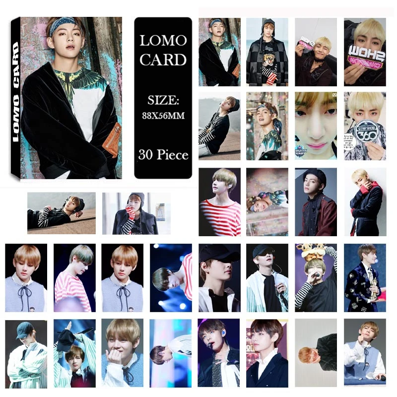 KPOP Bangtan Boys альбом V LOMO карты K POP Новая мода само сделанная бумага фото карта HD