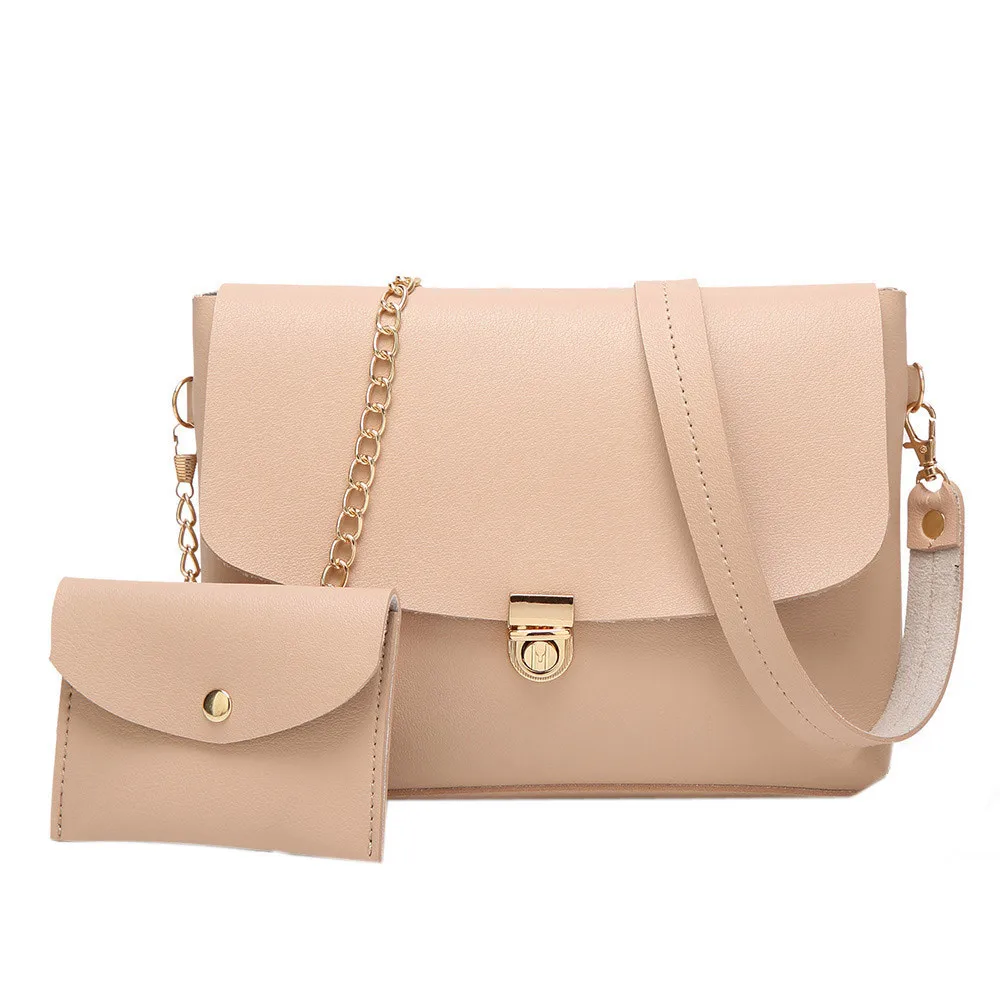 Для женщин кожа цепи сумки Crossbody сумка мессенджер клатч кошелек 40 #|Сумки с