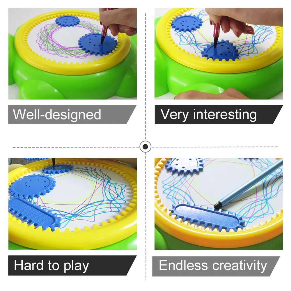 Игрушки для рисования детский трек десять тысяч футов набор для рисования DIY Шестерня многофункциональная креативная спираль для рисования обучающие игрушки