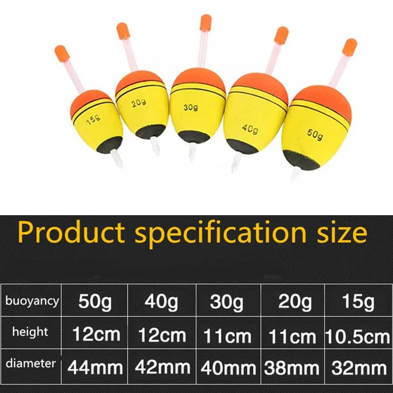 2pcs Fishing Float 15g 20g 30g 40g 50g EVA Luminous light stick belly fishing float Outdoor Sea Fishing accessories Tackle Pesca