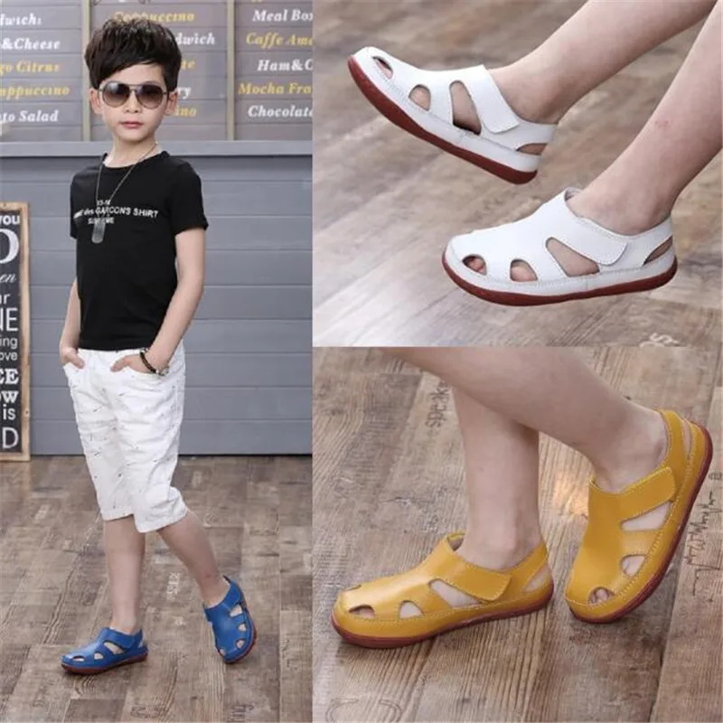 

hot sale kids sandals genuine leather shoes for girls