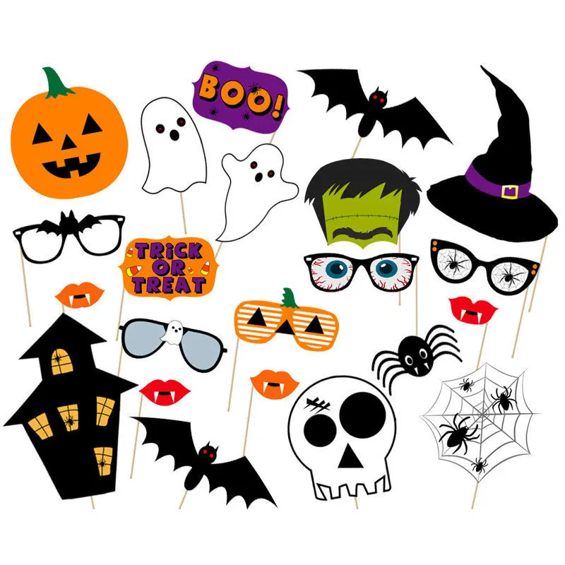

Halloween Photobooth Props Party Decoration Funny Event Party Decoration Photo Booth Props Mask Supplies