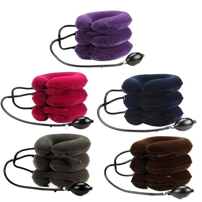 

3 Layer Inflatable Air Cervical Traction Device Medical Correction Device Therapy Tool For Neck Head Stretcher Pillow Pain Relie