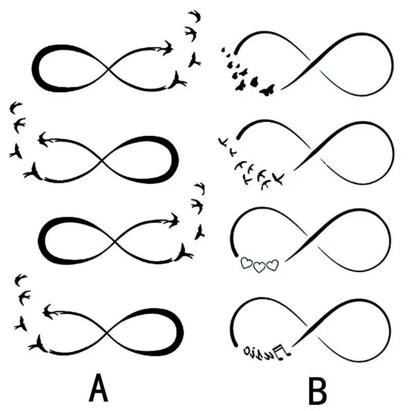 

4pcs/set Cool Sexy Temporary Tattoo Sticker 2019 New Waterfproof Black Tattoo Heart Music Note Butterfly Tattoo Classic Dropship