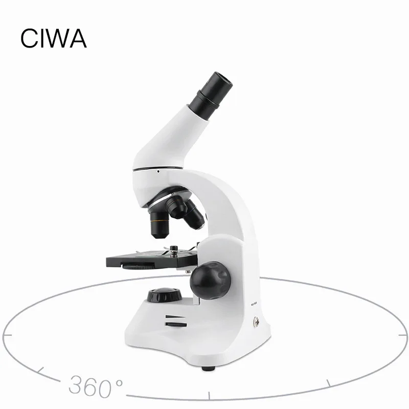 CIWA 1600X биологический Профессиональный окуляр микроскоп Студенческая Лаборатория увеличение образовательный монокулярный Объектив Микроскоп