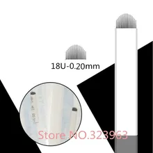 100 шт Перманентный макияж ручка-держатель игл лезвия U форма 18 flex 0,20 мм для бровей татуировки