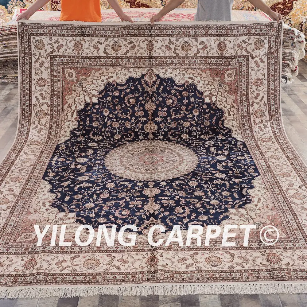 Yilong 8'x10' Классическая персидский дизайн шелковый ковер красивейшей восточные ковры онлайн(ZW025M8x10